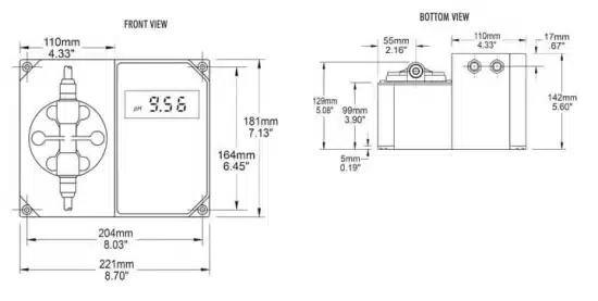 BL7917-2  ปั๊มดูดสารเคมีและชุดควบคุมค่า ORP Controller  ย่านวัด 0 ถึง 14 pH ความถูกต้อง ±0.01 pH มีเอาท์พุท 4 – 20 mA - Image 2